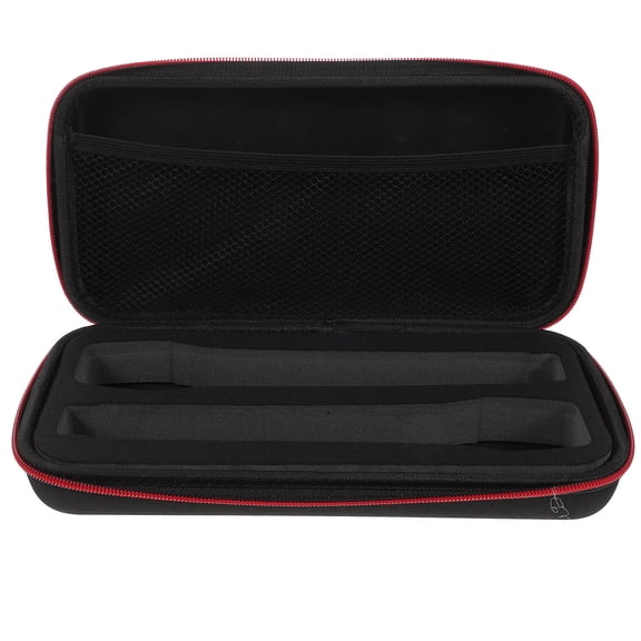 LEORX 1Pcs Black EVA PU Cloth Rectangular Microphone Storage Case for Travel Waterproof Anti-Drop