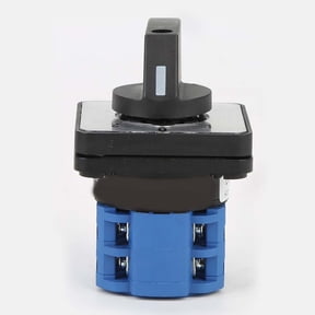 LEORX 1Pcs Blue 4.8x4.8x4.3in Power Rotary Switch Electrical Circuit Control