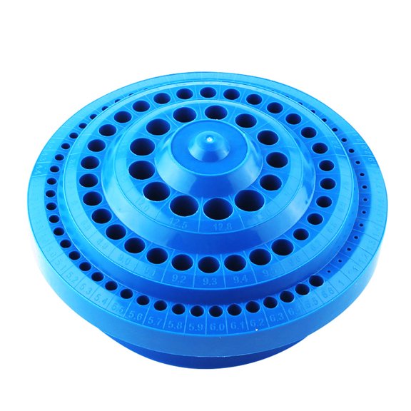 LEORX 1Pcs Blue Drill Pin Storage Case for Nail Drill Bit Case 6.9x6.9in
