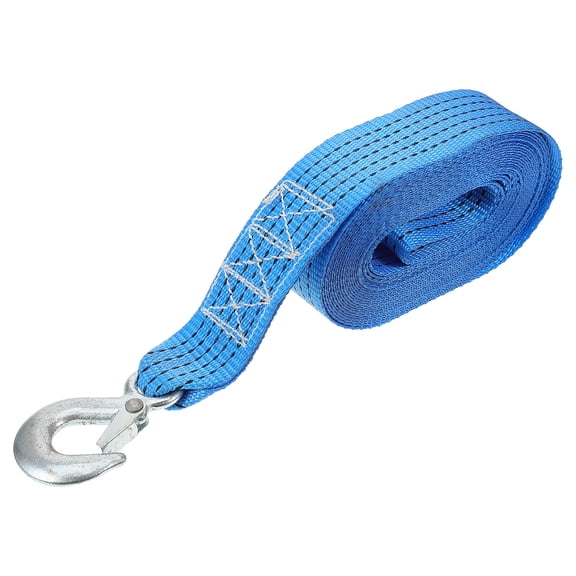 LEORX 1Pcs Blue Polyester Steel Winch Strap for Trucks Heavy Duty Tow Ropes 600.00X5.00X0.10CM