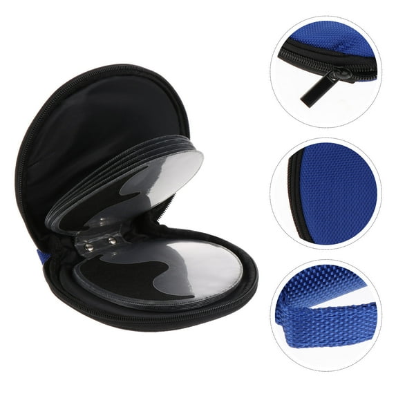 LEORX 1Pcs Blue Rectangular CD Storage Bag Oxford Cloth Dustproof Waterproof for Car Home Travel Daily Use
