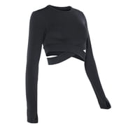 LEORX Gym Clothes Women Sportswear Breathable Seamless Fitted 1Pcs Black