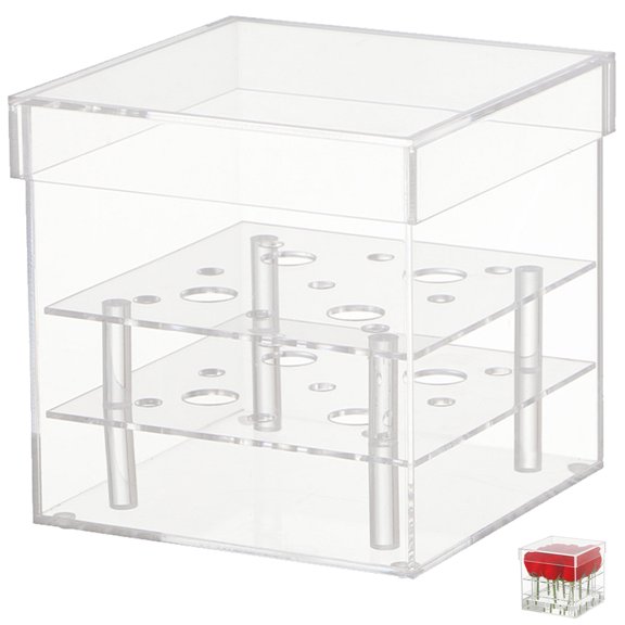 LEORX 1Pcs Clear Flower Box Acrylic Cube for Home Decor and present Presentation