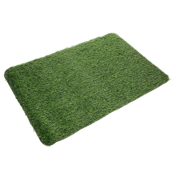 LEORX 1Pcs Green Polypropylene Fiber Rectangular Artificial Turf Door Mat for Outdoor Decoration 35.4x23.6x0.8in