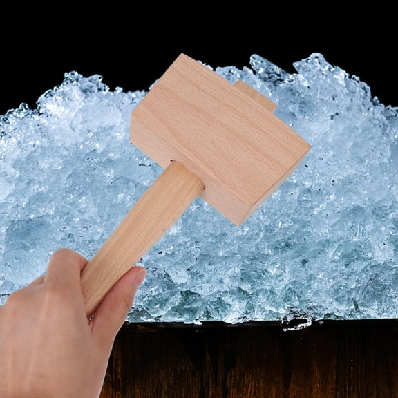 LEORX Kitchen Bar Kit Ice Mallet Wood 1Pc Bar Tool