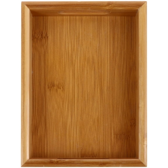 LEORX 1Pcs Modern Bamboo Food Tray for Home Use with Simple Design 7.9X5.9X1.6In