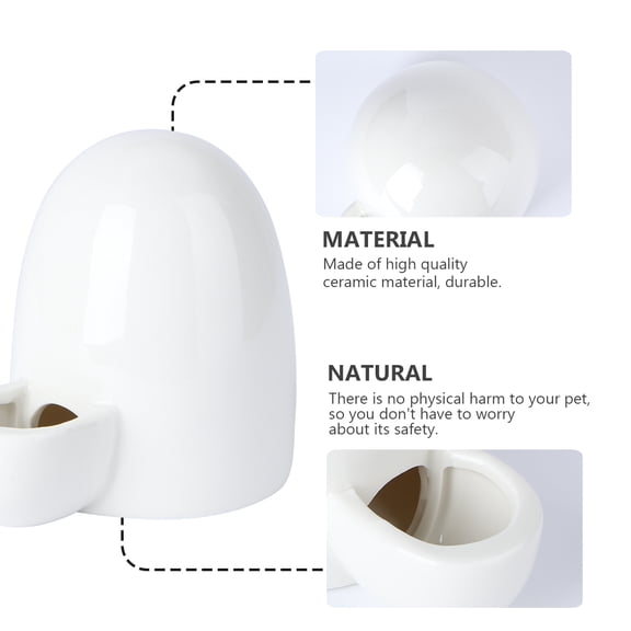 LEORX 1Pcs Pet Feeder Small Animal Drinking Bowl Automatic Water Feeder White