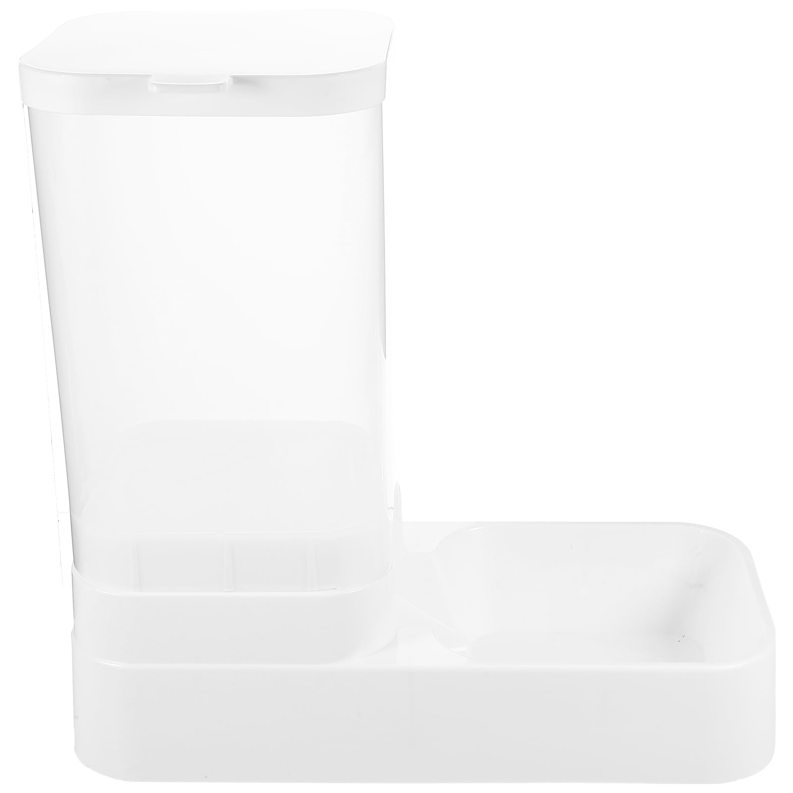 LEORX 1Pcs Pet Feeder Station Automatic White For Rabbit Cats Food Storage
