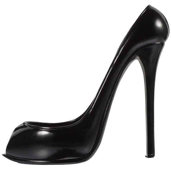 LEORX 1Pcs Resin High Heel Shoe Modeling Wine Bottle Holder for Home Decoration Black 22x19cm