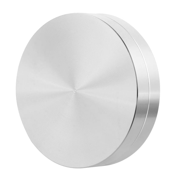 LEORX 1Pcs Rotating Tray Cake Baking Tray Axle Turntable Aluminium Alloy Silver 6X2.4X0.6In For Food Display