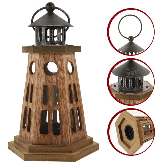 LEORX Brown Wood Candlestick for Home and Office 1Set