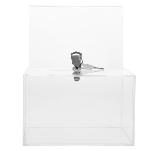 LEORX Donation Suggestion Box Transparent Acrylic 1Pcs for Fundraising