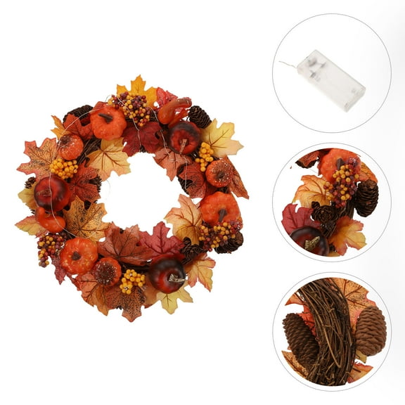 LEORX 1Pcs Thanksgiving Door Decor Orange PVC Light-up For Homeowners
