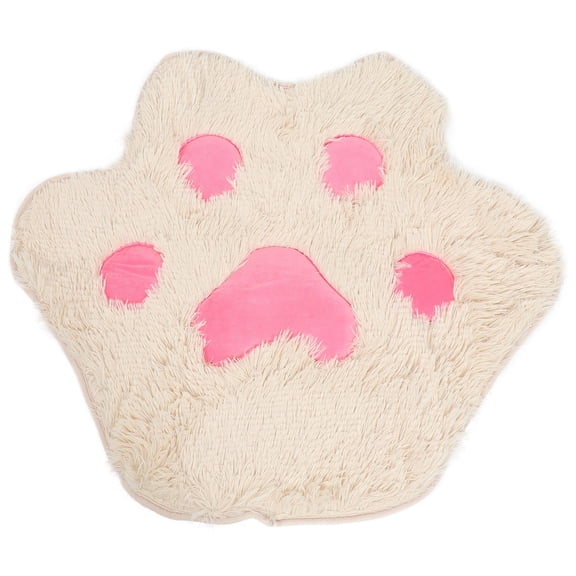 LEORX 1Pc Plush Pet Sleeping Cushion Soft Warm Beige Mat Non Skid Universal Pet Bed