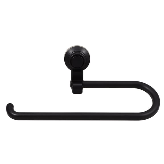 LEORX 1Pcs Toilet Paper Holder with Adhesive in Black for Bathroom Towel Racks for Wall Water Resistant