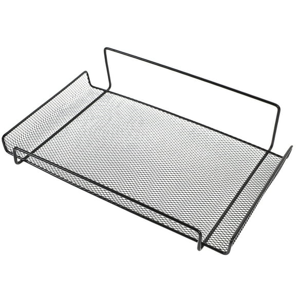 LEORX 1Pcs Wall Mounted Shelf Iron Black for Router and Security Camera Storage