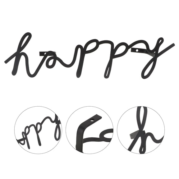 LEORX 1Pcs Wall Word Decoration Iron Hanging Decor for Modern Scandinavian Home