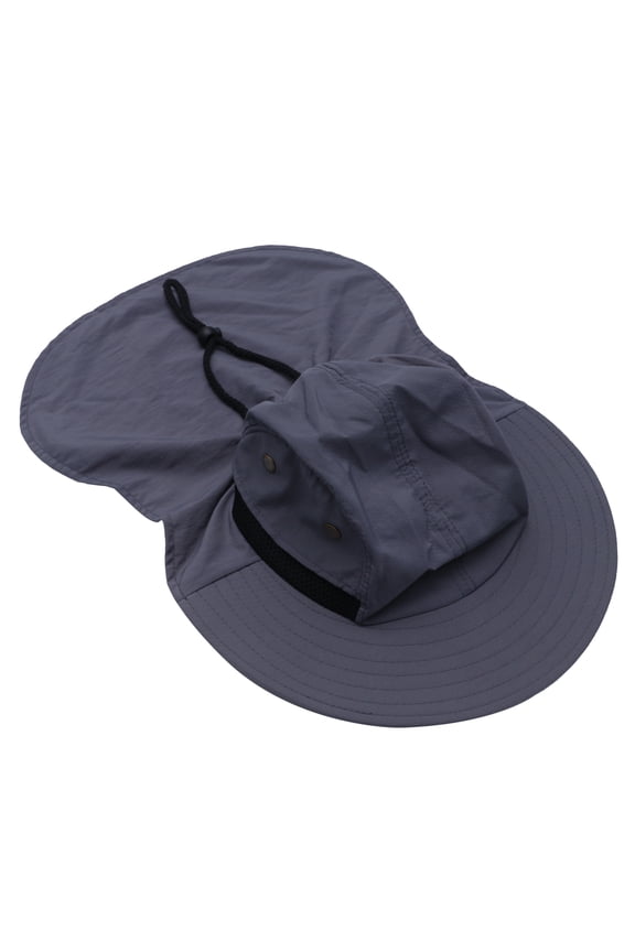 1Pcs Women Wide Brim Sun Hat Grey Cloth Summer Style Breathable Waterproof for Men Outdoor