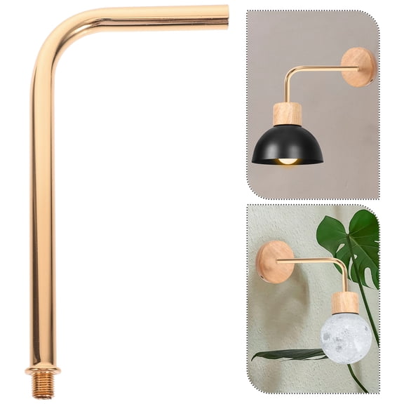 LEORX Curved Threaded Lamp Pipe Iron 1 Piece