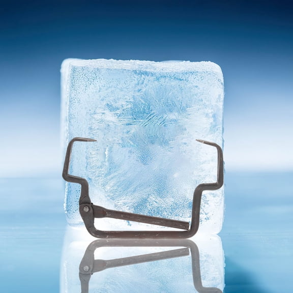 LEORX 1Set Anti-Slip Ice Statue Lifter for Moving 8.45X5.50X0.39In Iron