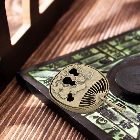 LEORX 1Set Aromatherapy Burner In Golden Copper Designed For Vintage Home Office