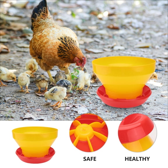 LEORX 1Set Chicken Feeding Container Rectangular Plastic For Commercial Farm Use