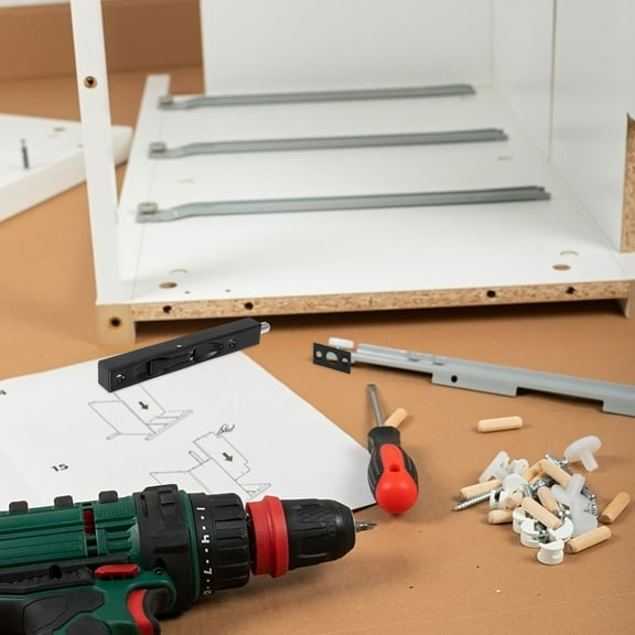 LEORX 1Set Black Stainless Steel Door Bolt for Double Doors with Security Locking Mechanism