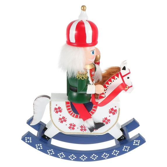 LEORX 1Set Christmas Nutcracker Tags Blue Wood Decoration for Christmas Party
