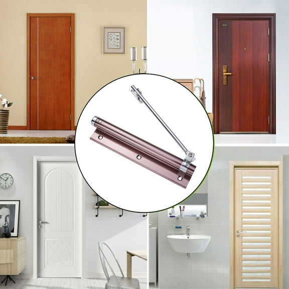 LEORX 1Set Concealed Design Door Closer for Indoor Door Door Soft Close No Slam 11.8x3.1x0.8in