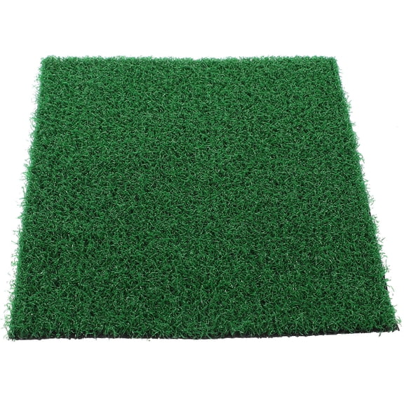 LEORX 1Set Dark Green Resin Artificial Turf for Fishtank Decor 9.8x7.9x0.3In