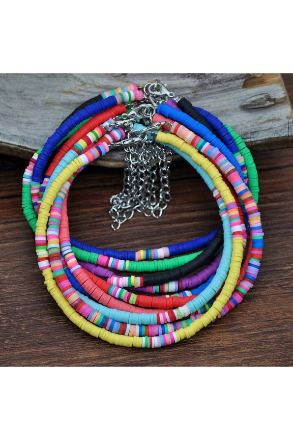 1Pc Fashionable Polymer Clay Bohemian Anklet Green Ankle Jewelry for Surfing Swimming and Daily Use