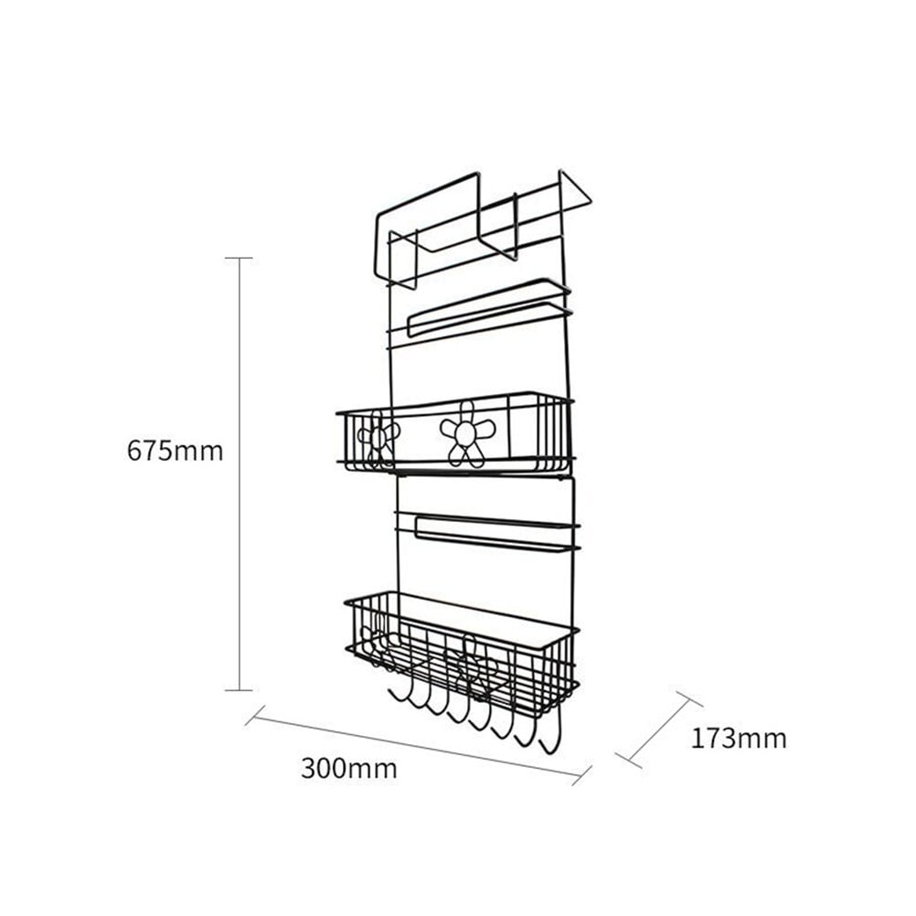 LEORX 1Set Fridge Shelves Iron Multi-functional Storage for Room and Desk