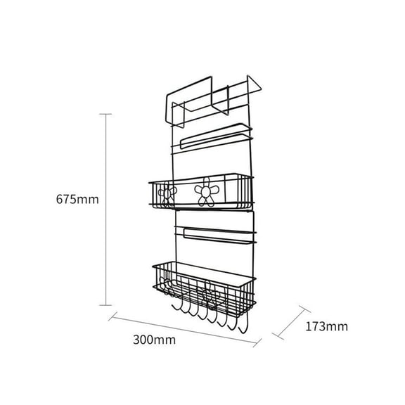 LEORX 1Set Fridge Shelves Iron Multi-functional Storage for Room and Desk