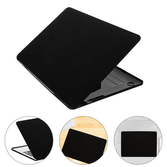 LEORX 1Set General Users Laptop Protective Case Black Plastic Laptop Cover Hollow-out Brief Design