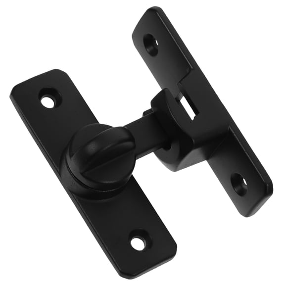 LEORX 1Set Heavy Duty Aluminium Alloy Barn Door Lock No Drill Installation for Home .4x5.9x1.8in