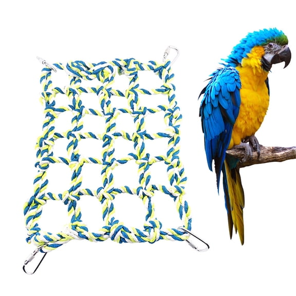 LEORX 1Set Indoor Pet Playtime Climbing Net for Small Animal Owners Parrot Climbing Cotton Rope