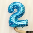 thumbnail image 1 of LEORX Birthday Balloon Digital Balloons Aluminium Foil 1Pcs Blue, 1 of 4