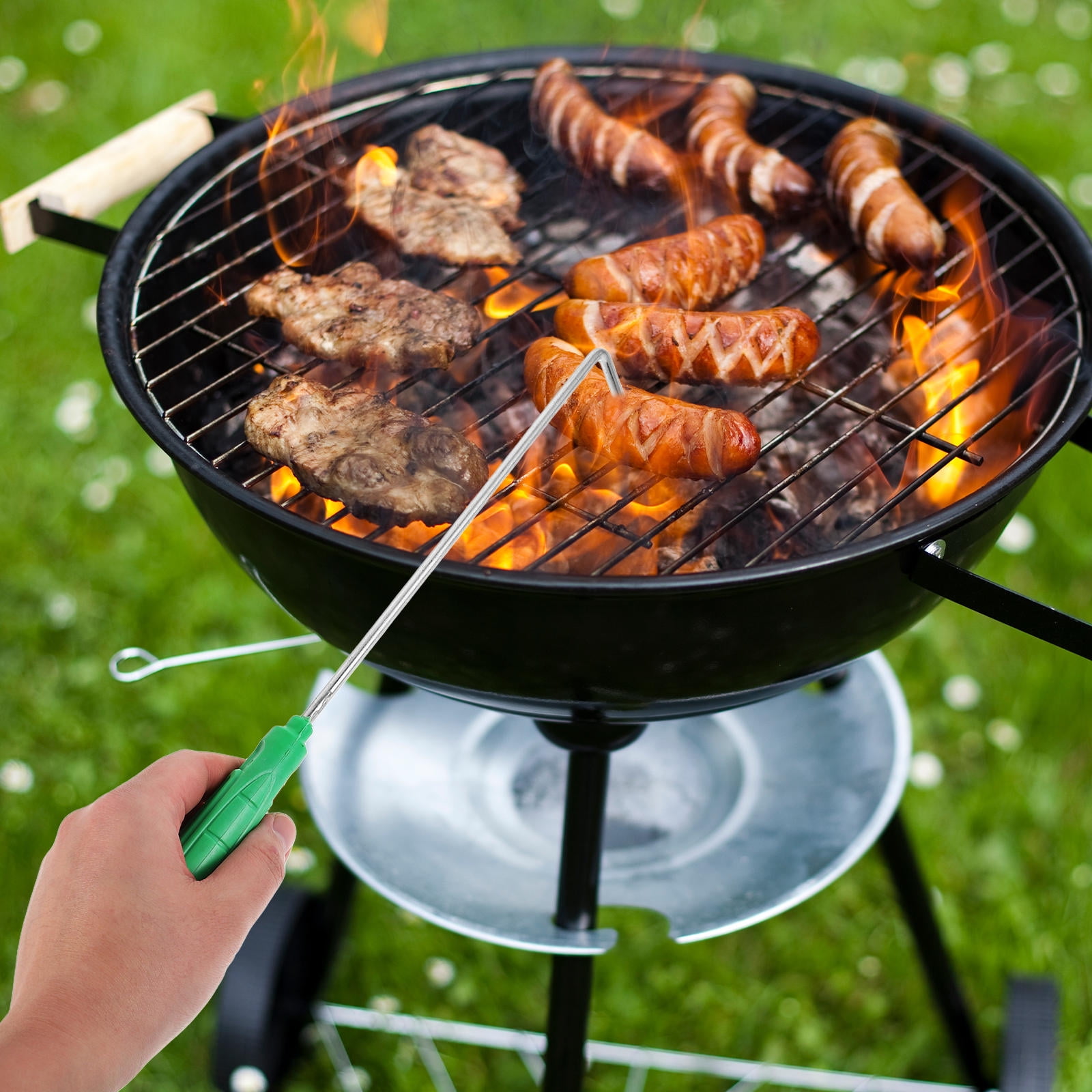 LEORX 1Set Light Green Iron Plastic Oven Rack Puller for Outdoor ...