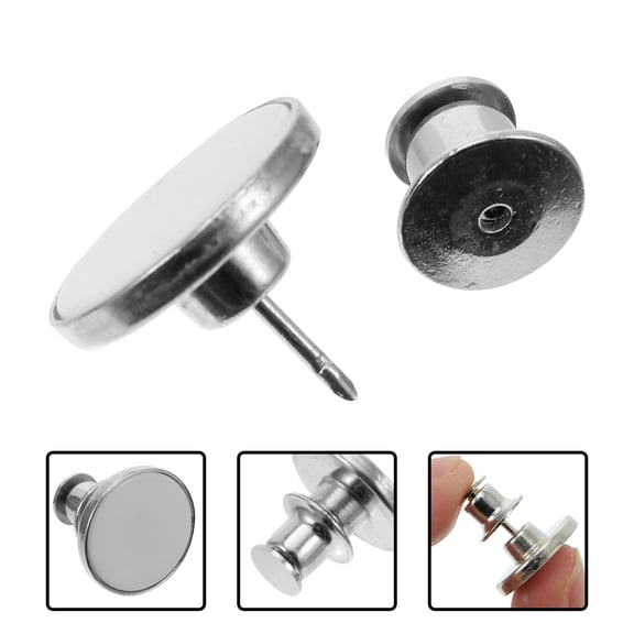 LEORX 1Set Metal Buttons for Jeans Replacement Pants Tightener No Sew Instant Fastening Solution
