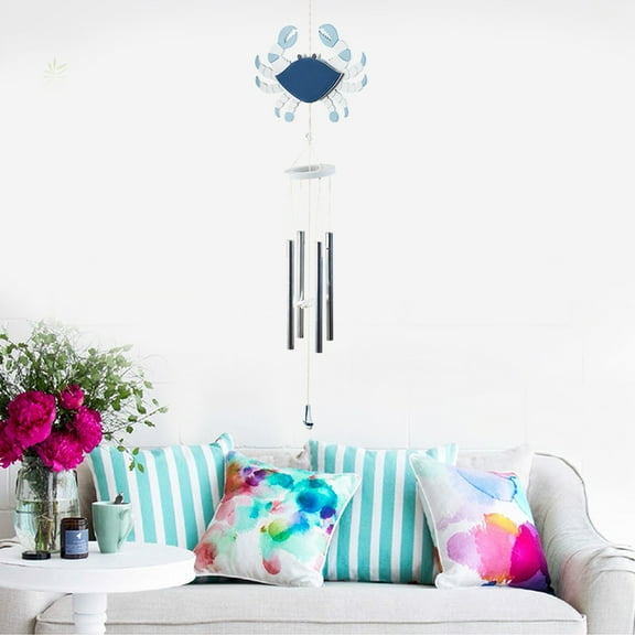 LEORX 1Set Outdoor Wind Chime Silver Mediterranean Style Sound Production