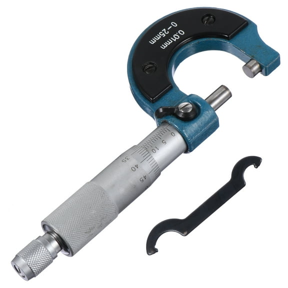 LEORX 1Set Precision Machinist Tool Cylindrical External Micrometer Caliper for Machinists Jewelers in 5.2x2.2in