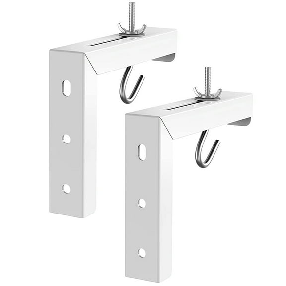 LEORX 1Set Projector Screen Bracket LBracket Steel White for Home Theater Wall Mounting 5.99X4.72X1.10in