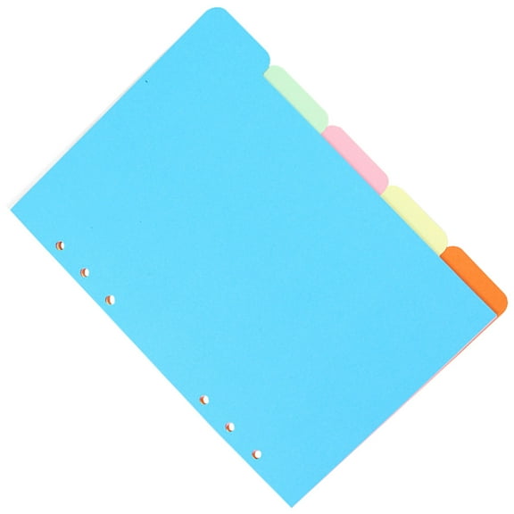 LEORX 1Set Punched Paper Dividers Sky-Blue for Teachers Organizer Note-taking
