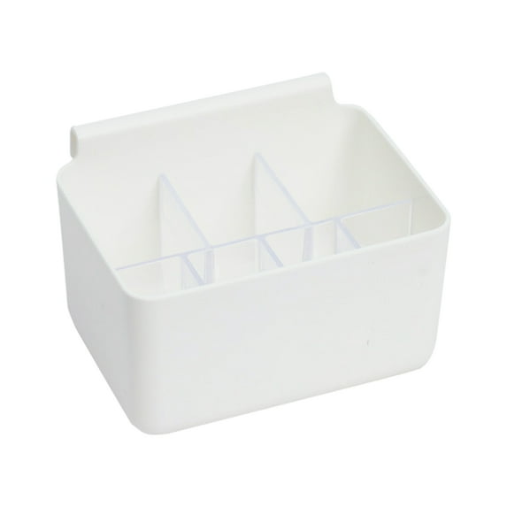 LEORX 1Set Rectangular Storage Holder in White PP for Fridge Side Door Organizer and Yogurt Holding