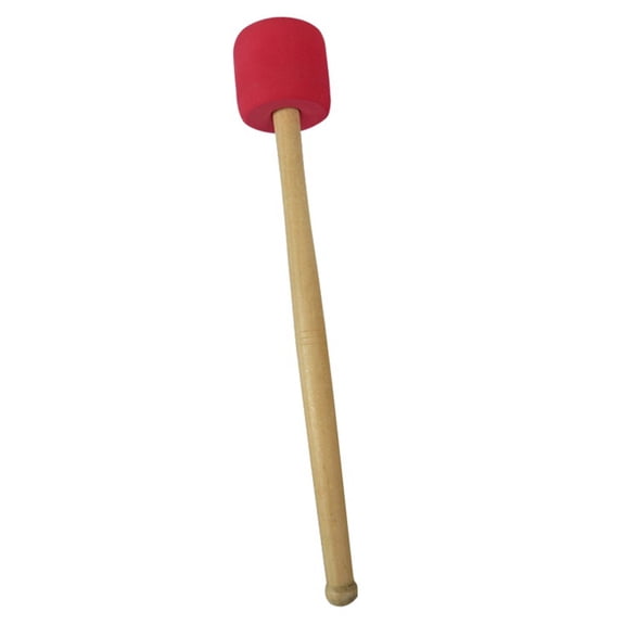 LEORX 1Set Red Foam Wood Rubber Drumstick for Percussionists Music Performance 13x2.16x1.97 In
