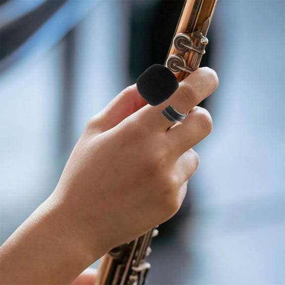 LEORX 1Set Saxophone Microphone Black Mini Portable for Orchestra Performances High Fidelity Sound Quality