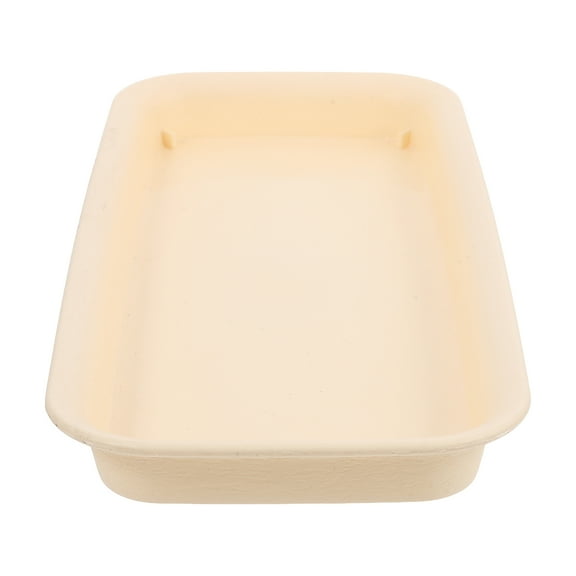 LEORX Rectangular Resin Planter Water Tray in Light Brown for Indoor Plant Drainage