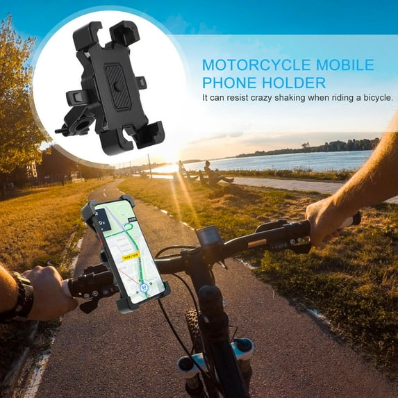 LEORX 1Set Shockproof Protection Easy Installation Non-blocking Design Bike Phone Mount for Riders 5.1x4.9in