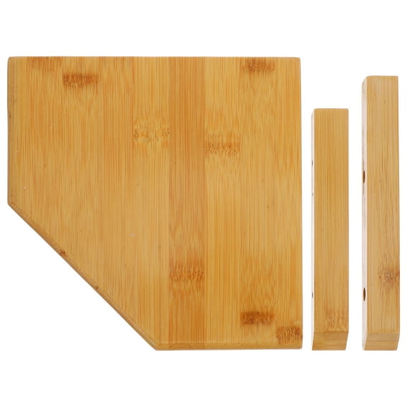 LEORX Floating Corner Shelves Corner Wall Shelf Multi Bamboo Wood 1Pcs Home Decor