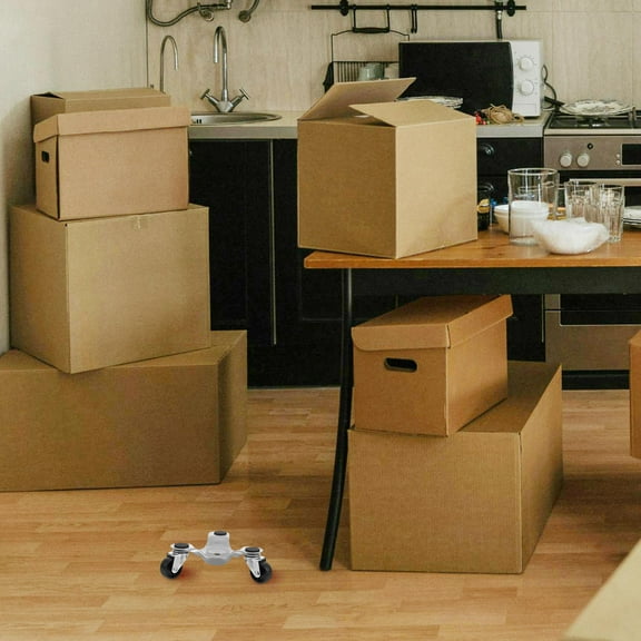 LEORX 1Set Steel -Dolly Carbon Steel Furniture Moving Dolly for Heavy Load Handling 6.3X6.3X2.2in